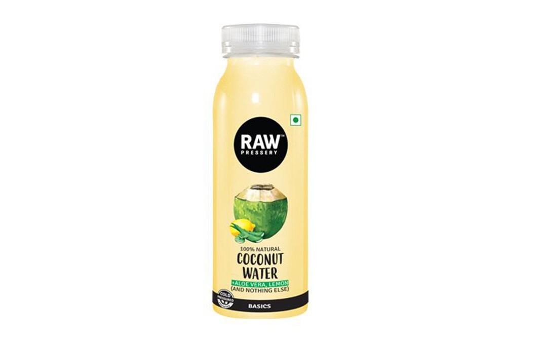 Raw Pressery Coconut Water + Aloe Vera, Lemon    Bottle  250 millilitre